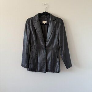 Black Cache Vintage Genuine Leather Jacket, size 6